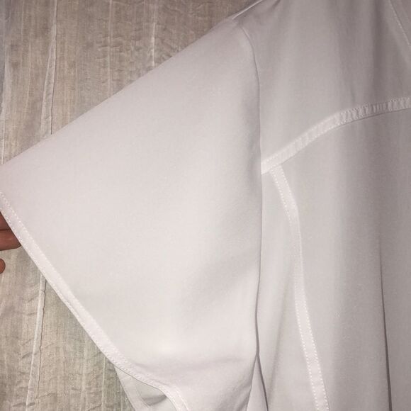 Wonder Wink 4X 4 Way Stretch Hi Performance White Scrub Top - Picture 9 of 15